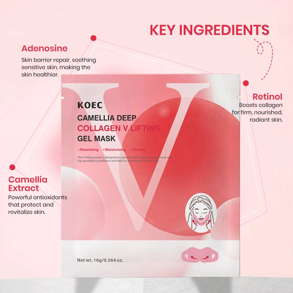 V Shape Slimming Face Mask Patch Lift Firm Tighten Sagging Face Mask Facial Skin Deep Nourishment Masks Korea Face Care Products