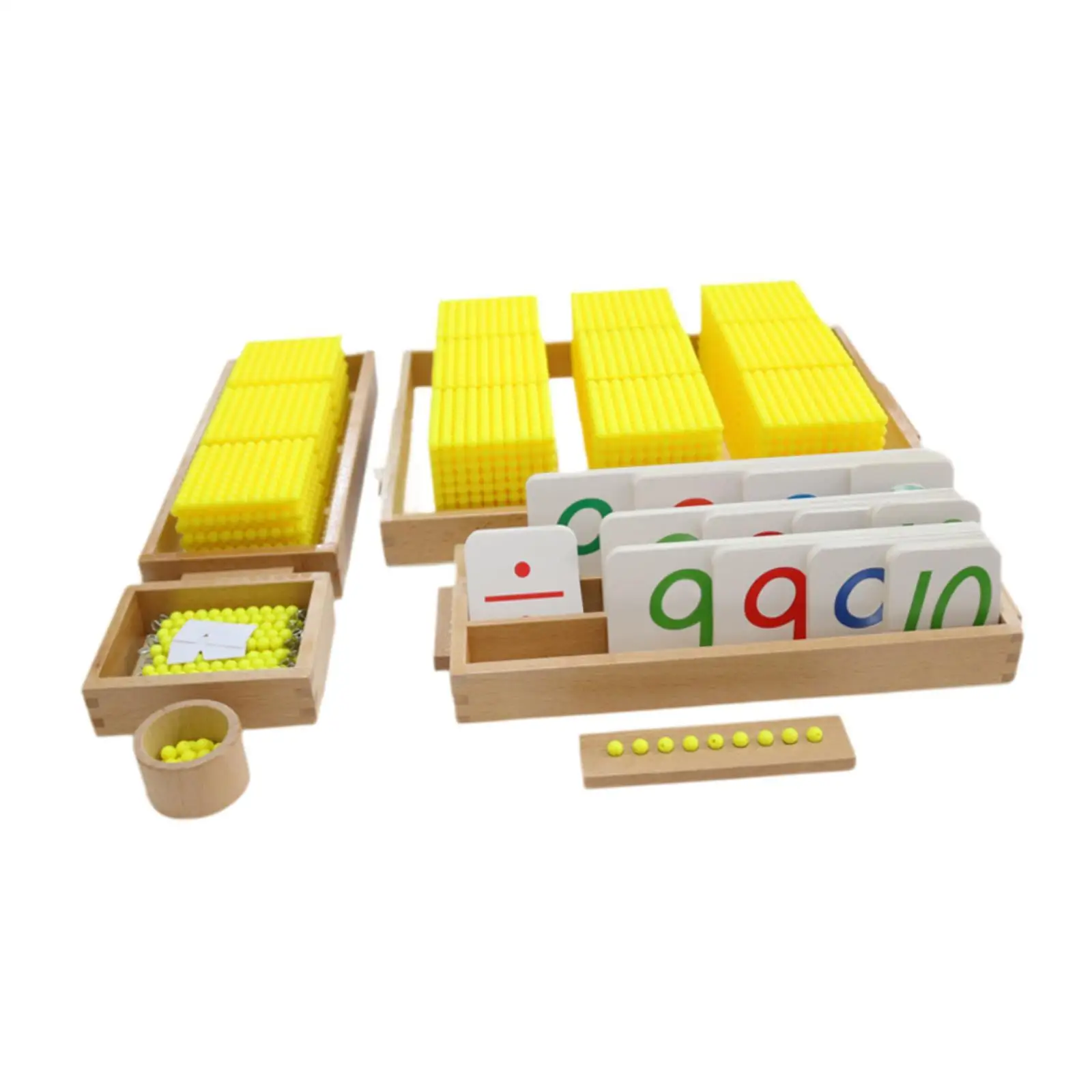 Montessori Math Toys Decimal System Classic Teach Number Concepts Education Toys for Baby Boys Girls Kids Ages 3-7 Party Favors