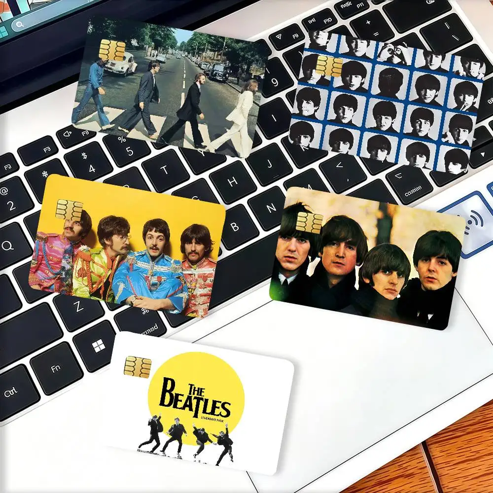 Rock Band T-The B-Beatles Credit Card Decorative Card Stickers Suitable For Bank Cards Metro Transit Anti-scratch Gift 4PCS