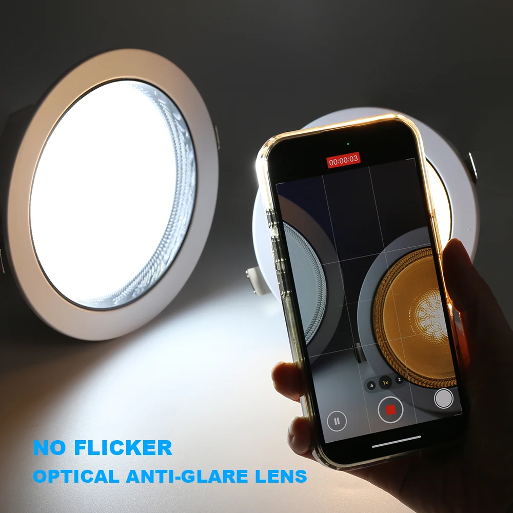 أضواء السقف LED Dowmlight التيار المتناوب 220 فولت جولة راحة LED أسفل ضوء بقعة مصباح السقف 9 واط 13 واط 19 واط 22 واط إضاءة داخلية