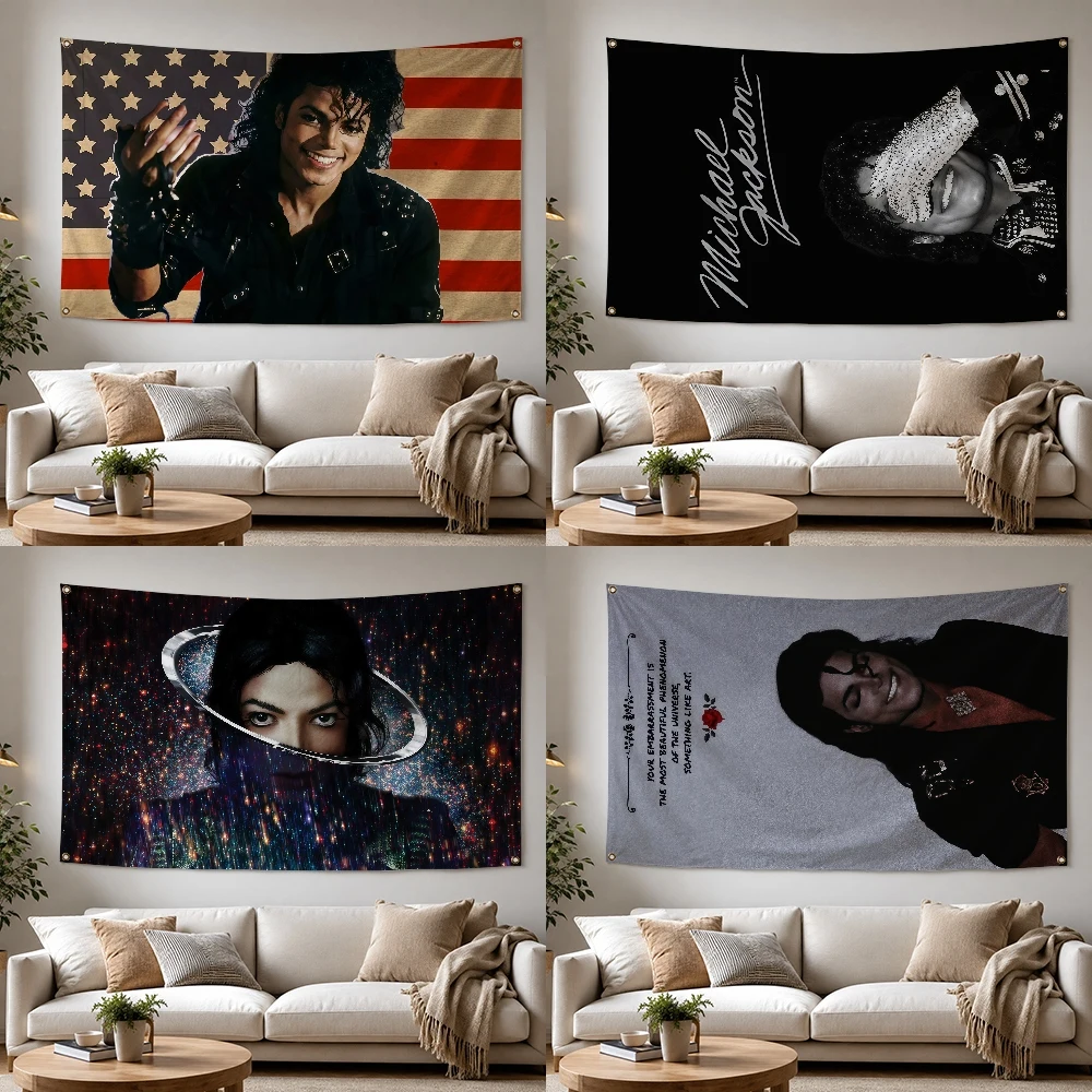 M-michael J-jackson Great Singer Outdoor Flag for Home Camping Party Club Decor Garden Yard Wall Hanging Banner