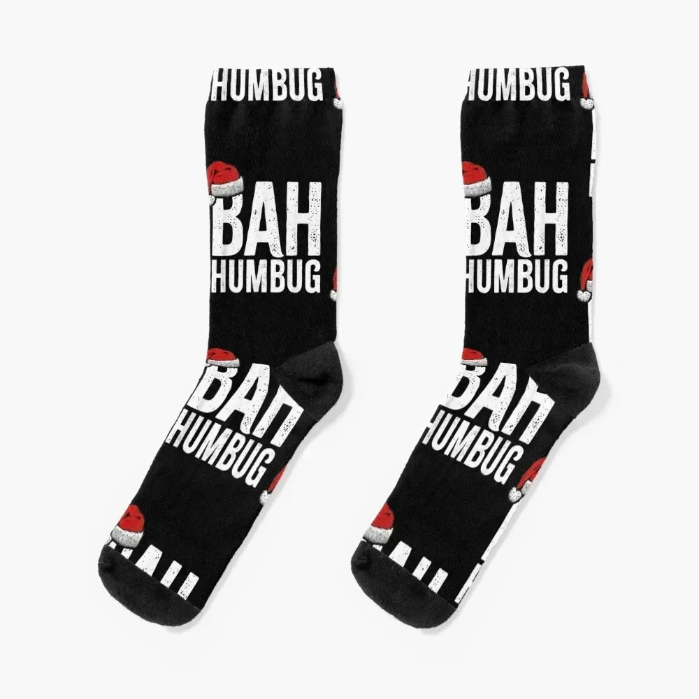 

BAH HUMBUG Socks New year's Stockings man Man Socks Women's