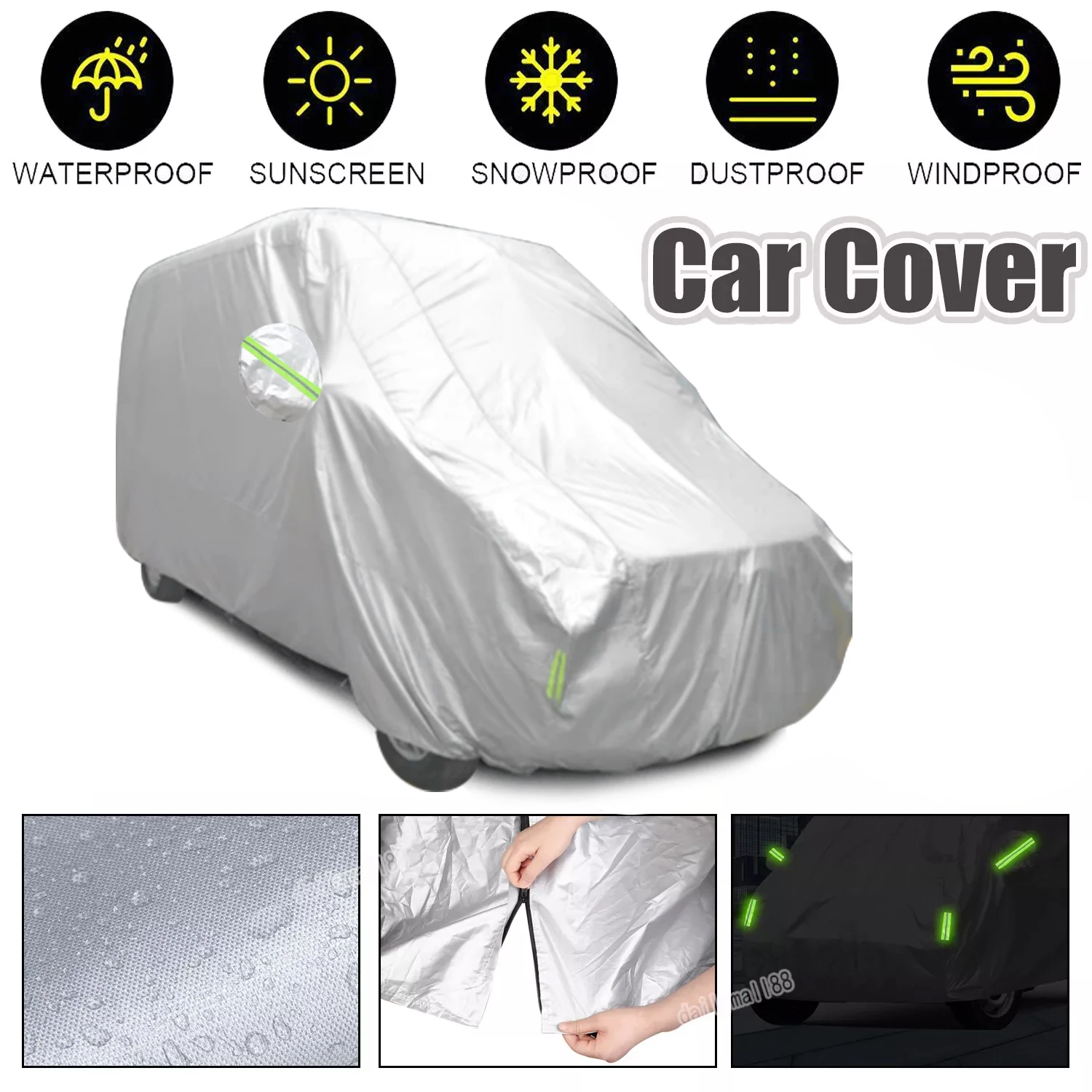 

Caravan Motorhome Car Cover Sun Snow Rain Dust Protection For Fiat Ducato Peugeot Boxer Citroen Relay SWB Standard High Roof