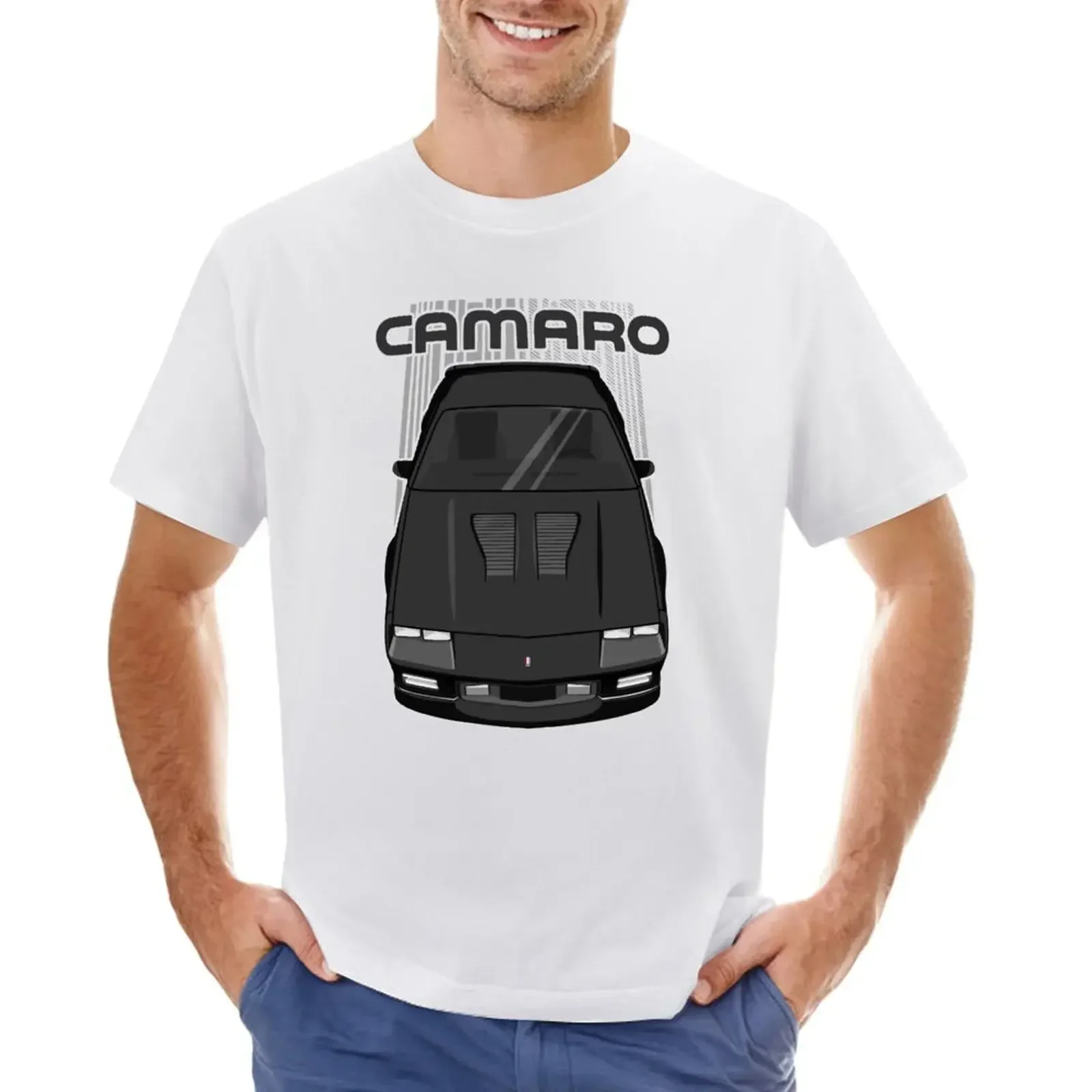 

Camaro 3rd gen - black T-shirt summer top boys whites customs heavyweight t shirts for men