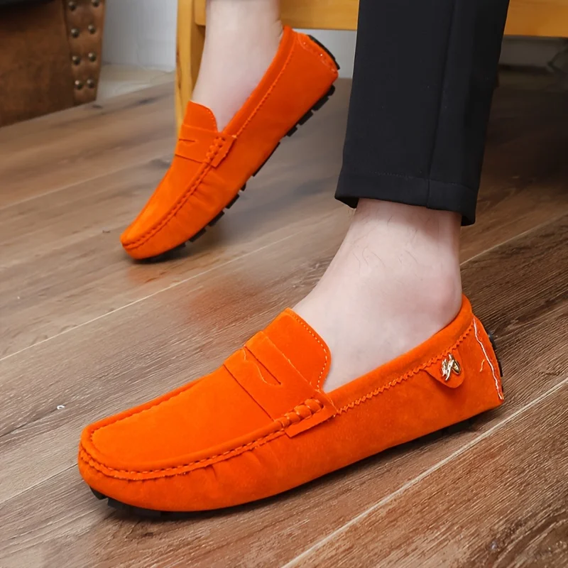 2024 New Men Casual Shoes Fashion Men Shoes Genuine Leather Men Loafers Moccasins Slip On Men\'s Flats Male Driving luxury shoes