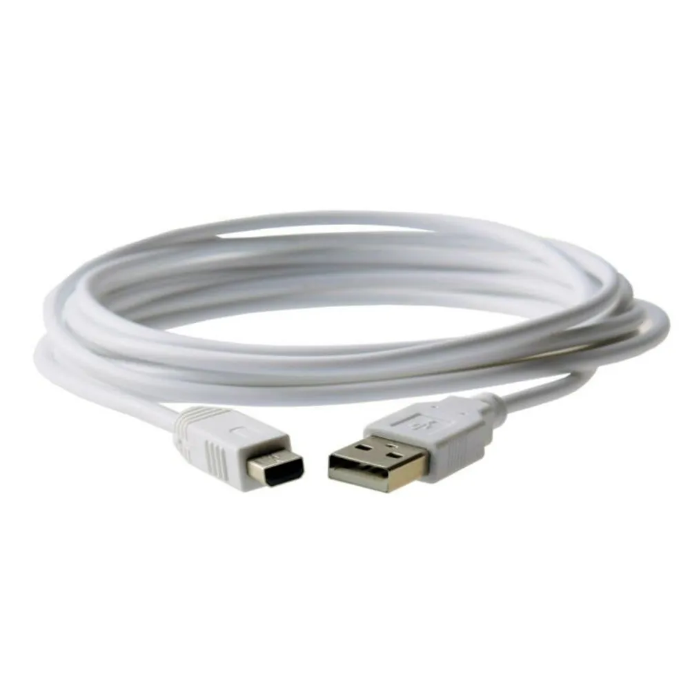 3 м USB-кабель для зарядки USB-зарядное устройство для передачи данных для контроллера геймпада Nintendo Wii U WIIU 100 шт./лот