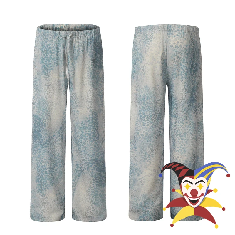 Blue Leopard Pattern Lazy Wind Pants Jogger Men Women High Quality Loose Clothing Trousers