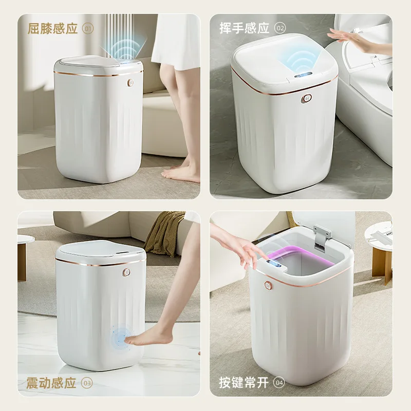 

Automatic Sensor Dustbin 20/22/24l Smart Trash Can Induction Trash Can Large Capacity Kitchen Bathroom Trash Can Waste Bins