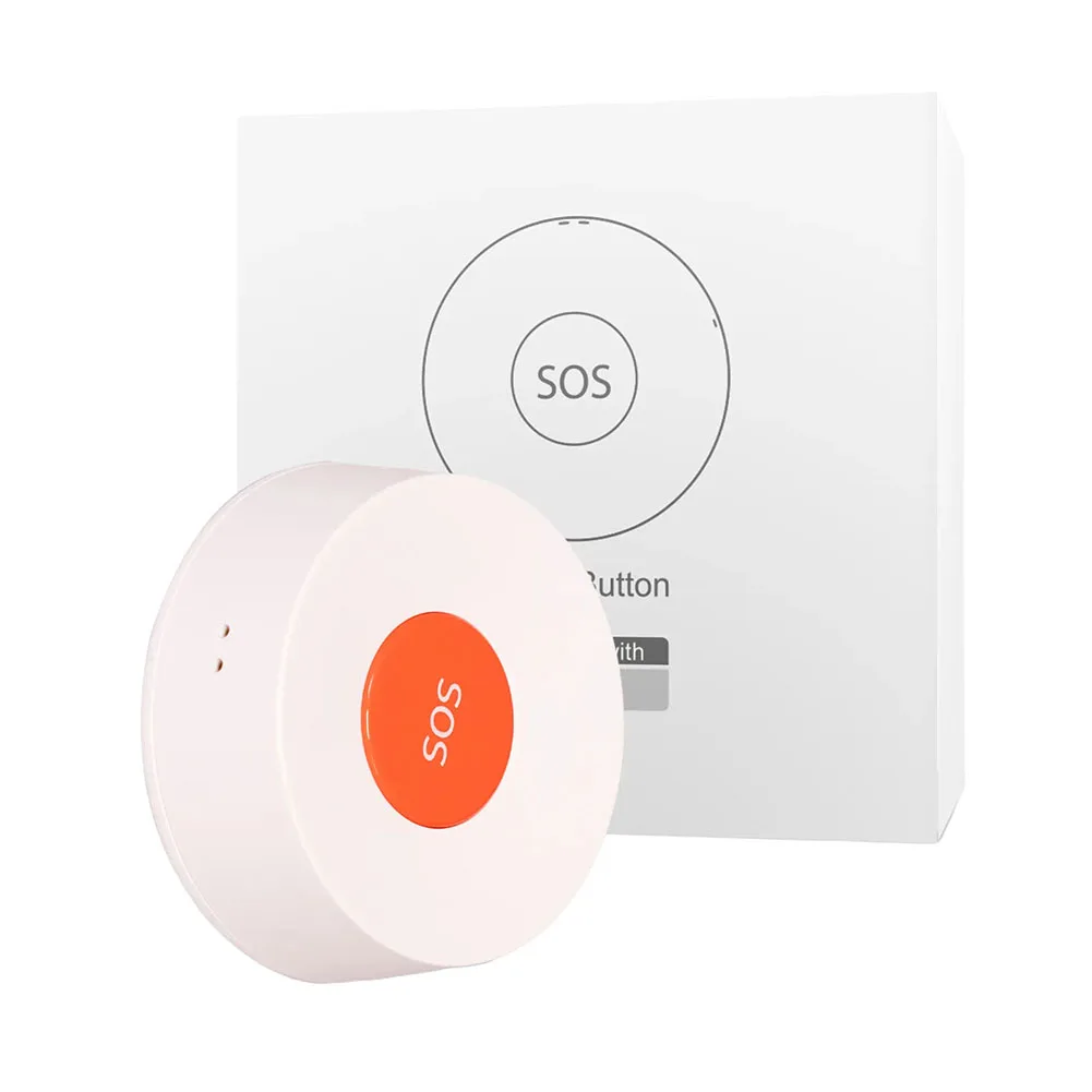 

For Smart Home Elderly Safety Panic Button Elderly Care For CR2032 Battery Real Time APP Notification Alarm Device