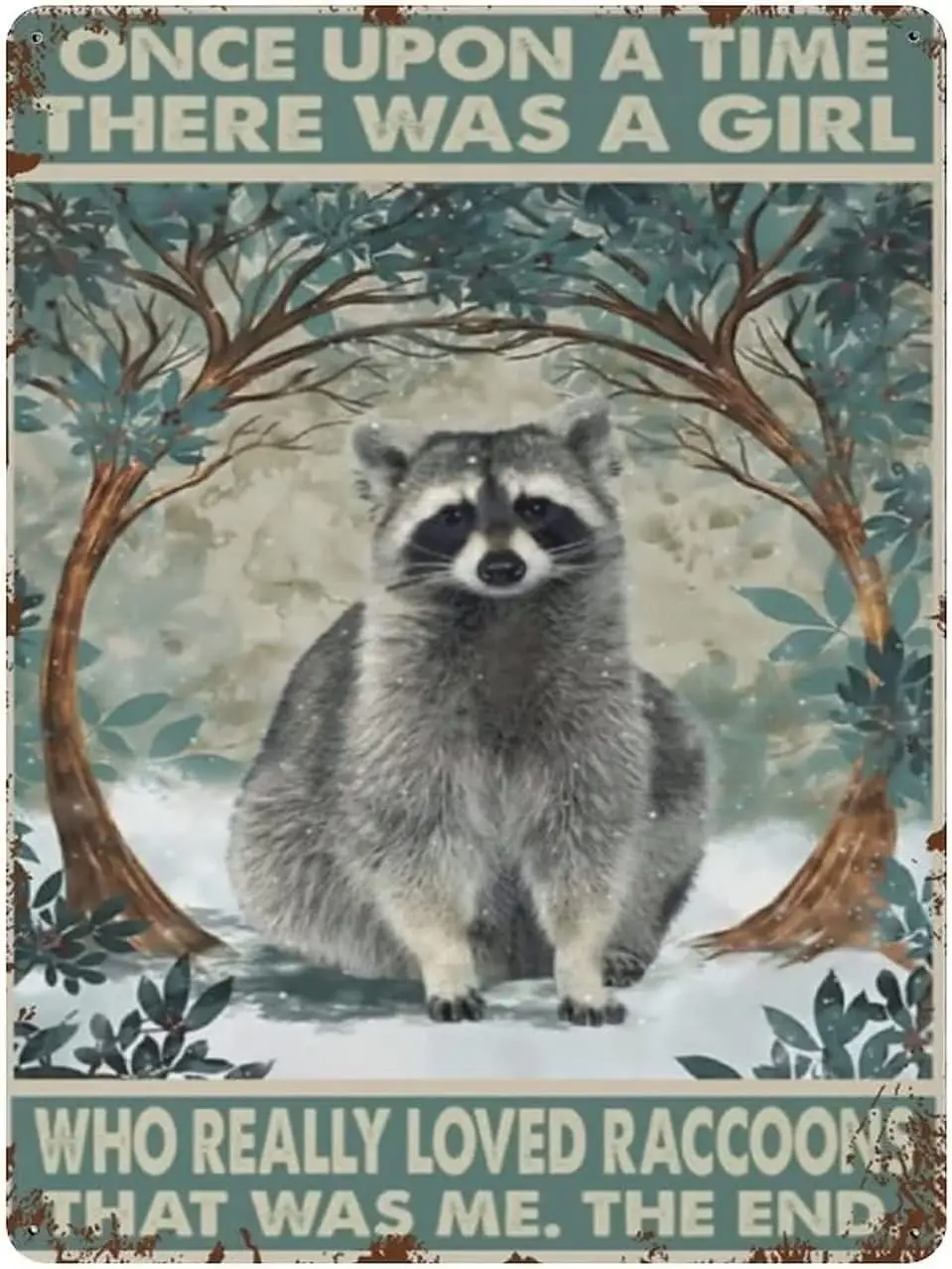 Raccoon Retro Metal… - image
