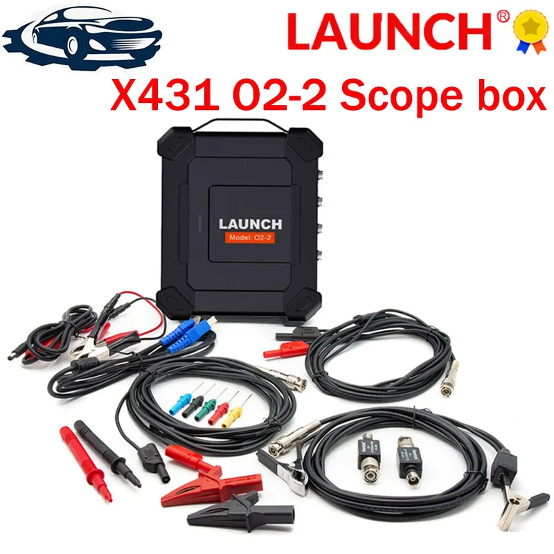 LAUNCH X431 O2-2 Scope box Oscilloscope 4 Channels 100MHz USB DC Automotive Oscilloscopes Support X-431 V/V+/PRO3S+/PAD V