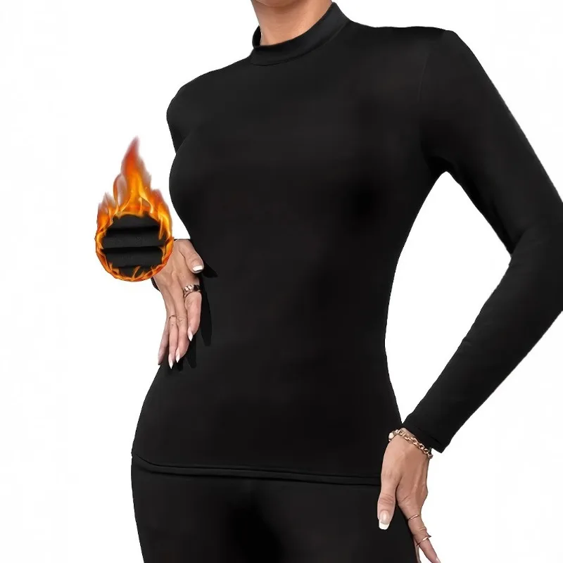 ملابس ضيقة جديدة دافئة بأكمام طويلة للفتيات خفيفة الوزن ومريحة لتشغيل ركوب الدراجات وصالة الألعاب الرياضية