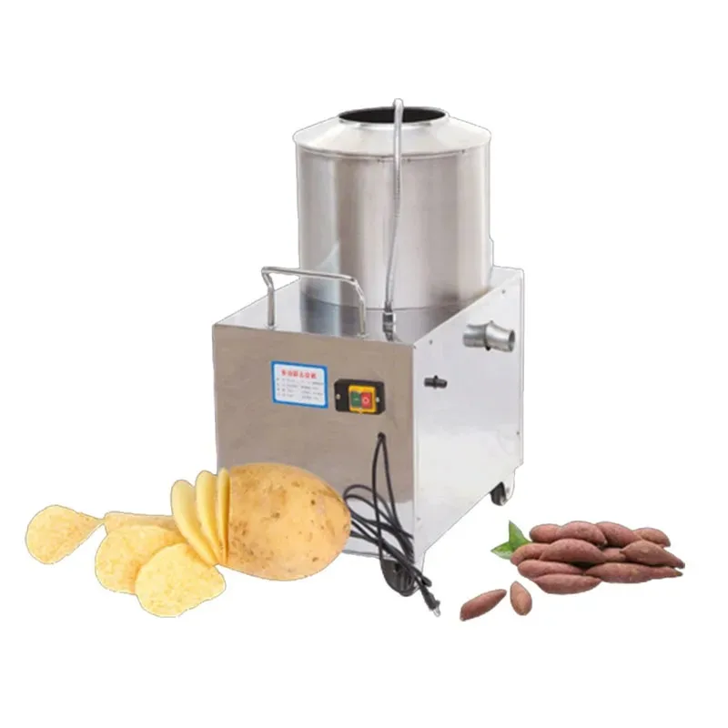350kg/h Electric Automatic Stainless Steel Potato Peeler Machine Potato Taro Ginger Peeling Machine Commercial Use