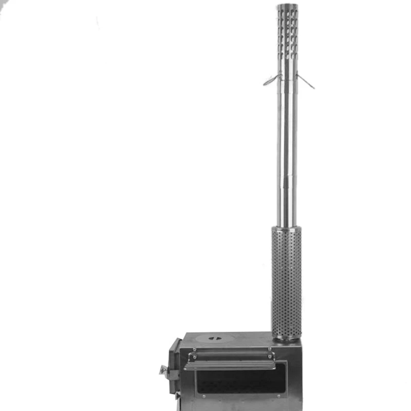 Outdoor Stove Chimney Pipe Stainless Steel Camping Wood Fire Heating Stove Boiler Exhaust Pipe Smoke Tube Accessories image 3