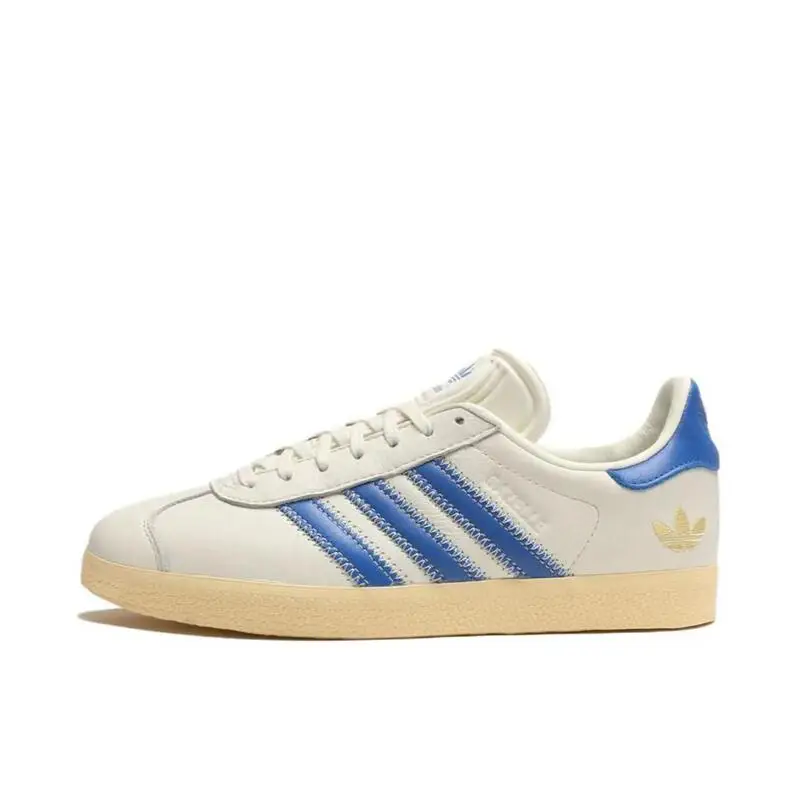 

Adidas Originals Gazelle Beige/Blue IF4599 | Unisex Vintage Sneakers W/ Suede Upper & Gum Outsole