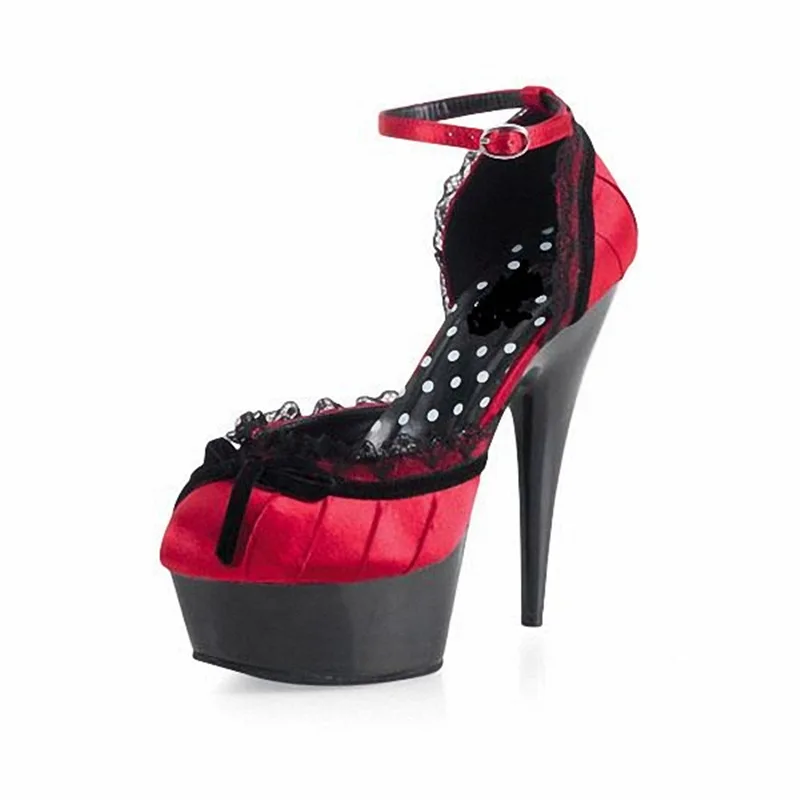 

15cm Platform Women Bridal Sexy Shoes For Women High Heels Big Size 6Inch Fetish Heels Gothic Stripper Model Nightclub Catwalk