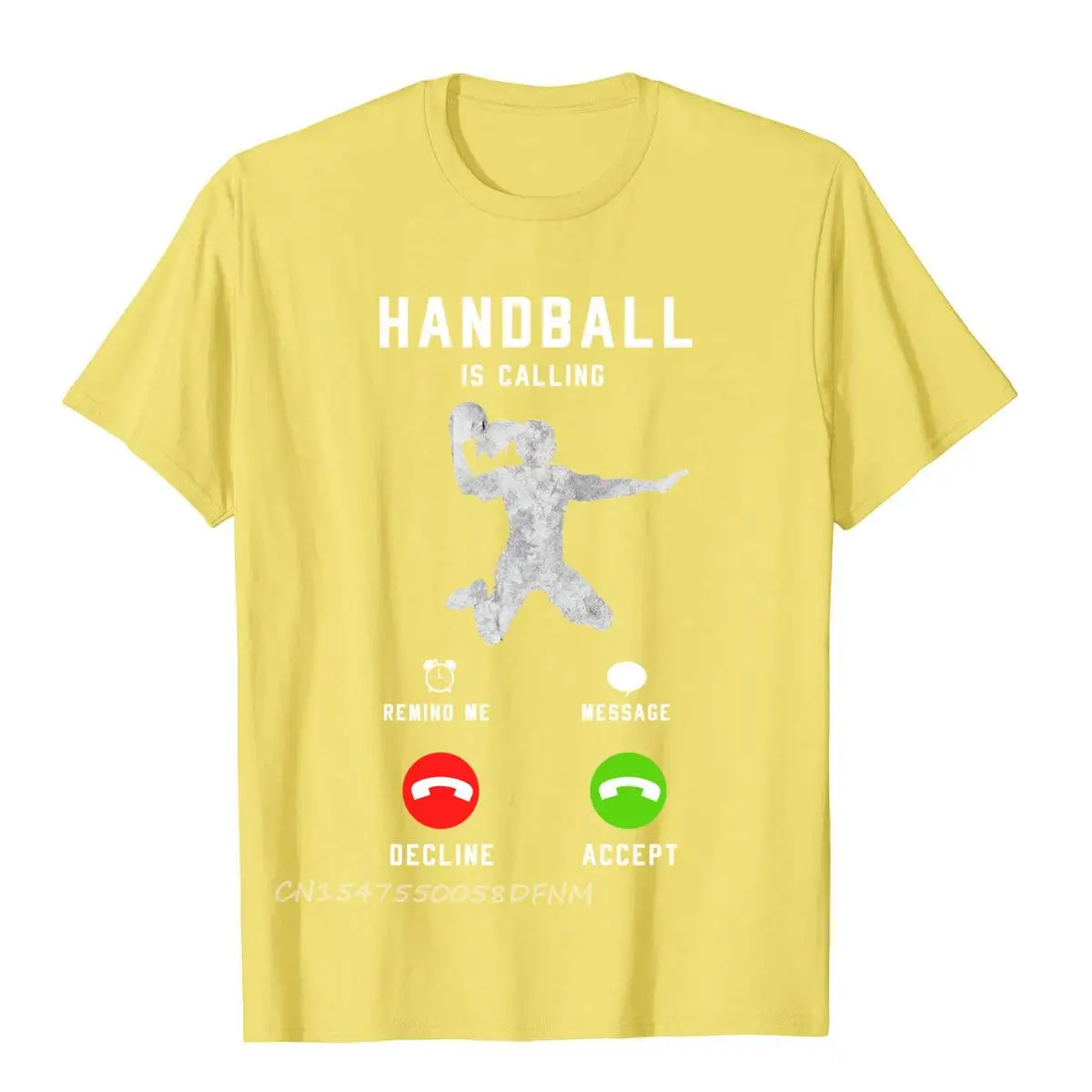 Handball Is Calling Handball Player Faddish Printed On Tops Shirts Cotton T Shirt For Men Preppy Style