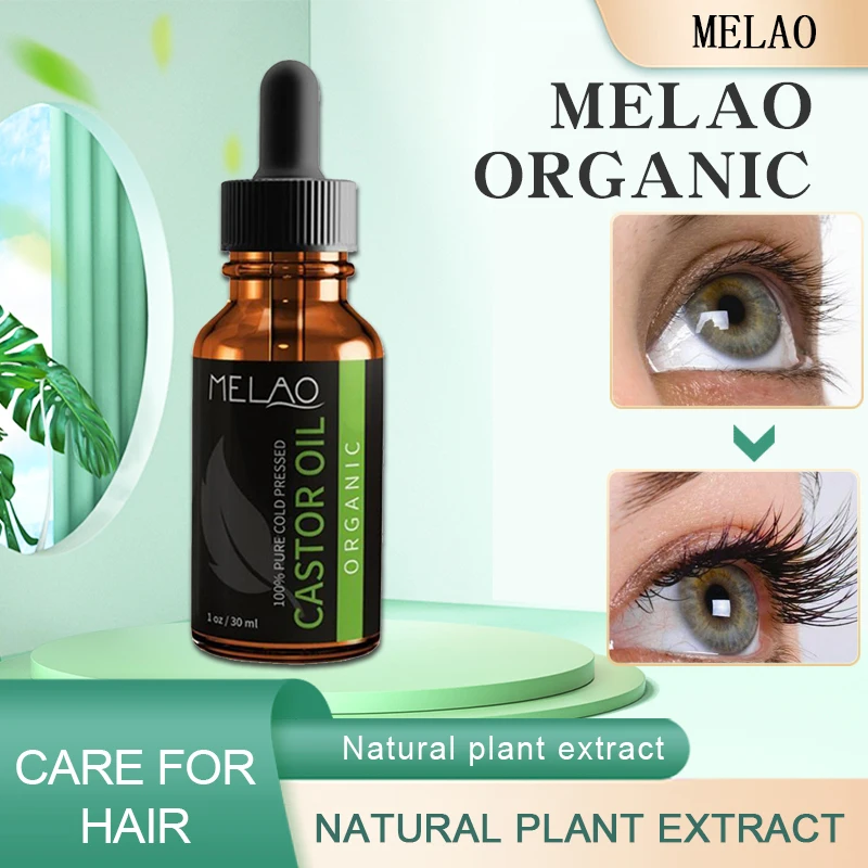 Óleo de mamona para o crescimento do cabelo, cílios e sobrancelhas, cuidados com os cabelos corporais, hidratação da pele, sem caixa, 100%, 30ml, 5 unid