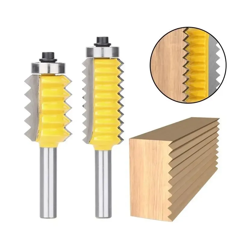 XCAN Router Bit Finger Joint Glue Milling Cutter 8mm Shank 8x55mm Raised Panel V Joint for Wood Tenon Woodwork Cone Tenoning Bit