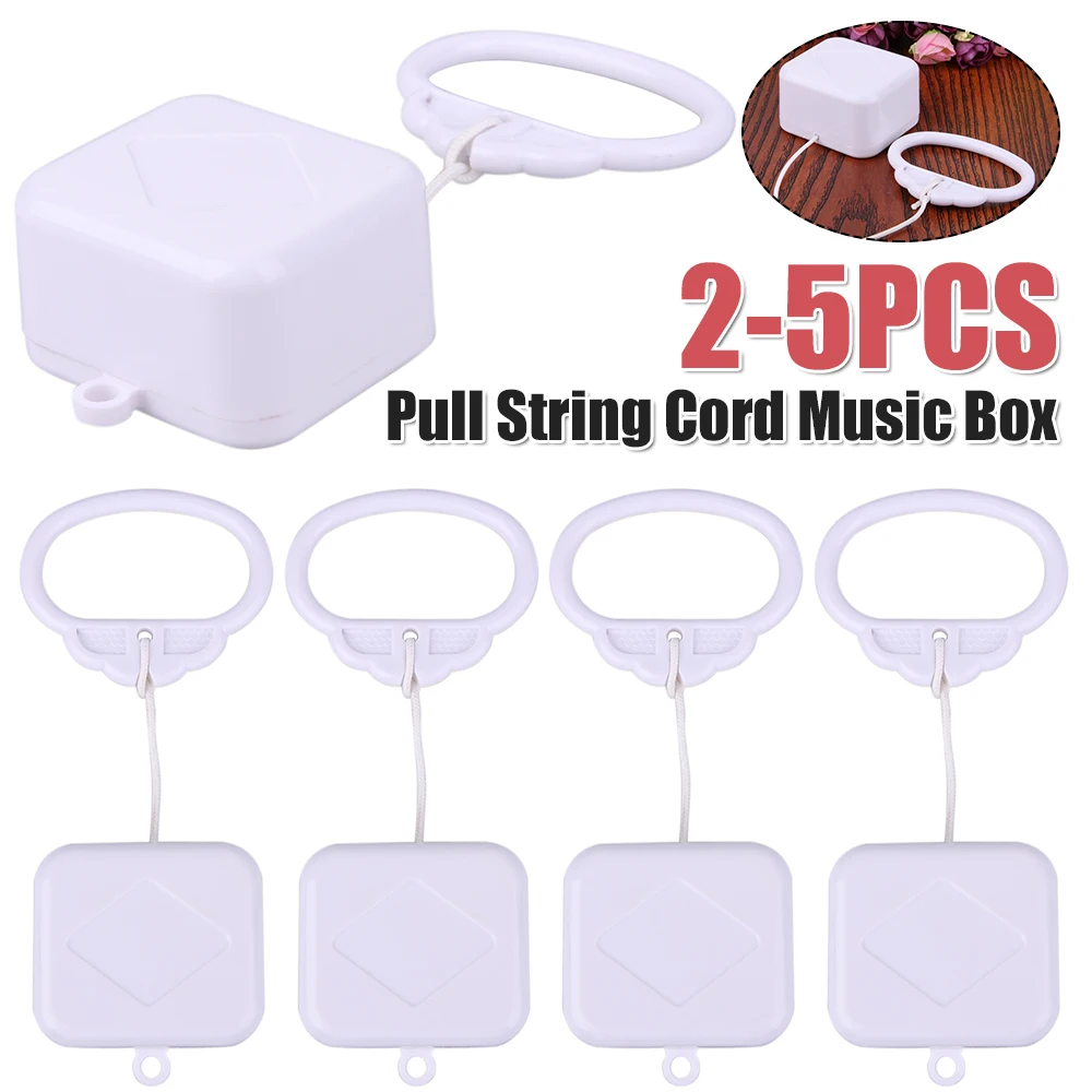 

Waterproof Plastic Music Box with Classic Lullaby Melody Pull String Cord Music Box Mechanical Winding System for Kids Children