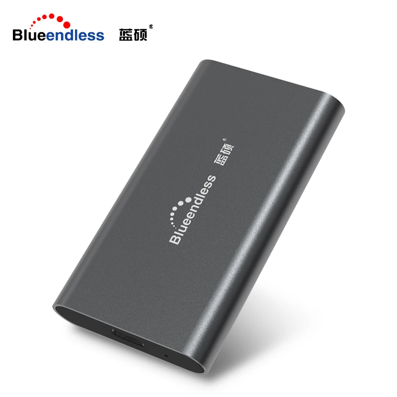 Blueendless NVME/SATA M.2 SSD กรณี Type-C ความเร็วสูง Hard Drive Enclosure การกระจายความร้อนสีดำอลูมิเนียม SSD