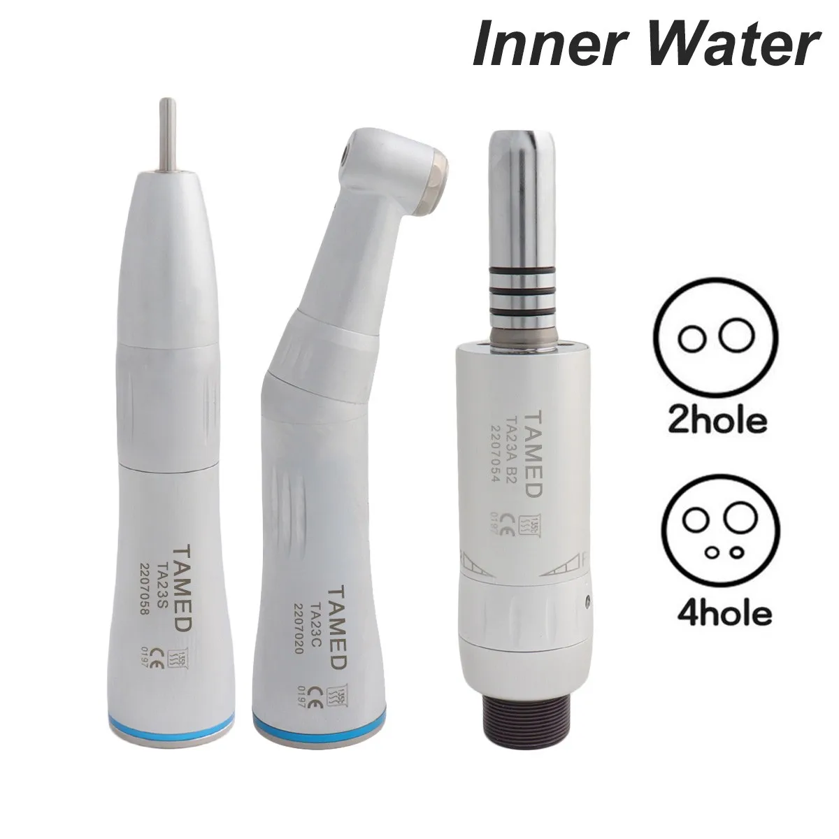 

Dental Inner Straight Nose Contra Angle Air Motor Low Speed Handpiece TAMED Internal Water Air Turbine Borden B2 Midwest 4 Hole