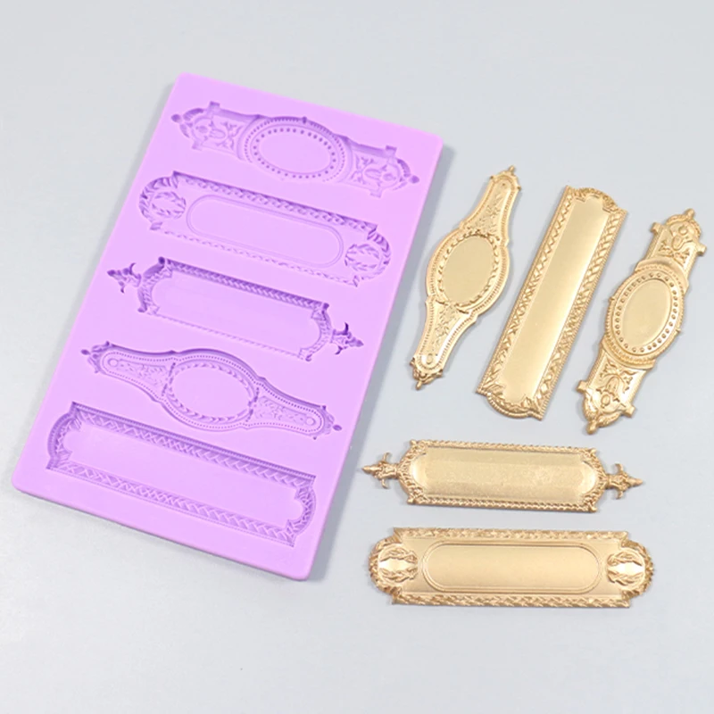 European Frame Fondant Cake Decoration Baked Dry Pez DIY Chocolate European Embossed Silicone Mold