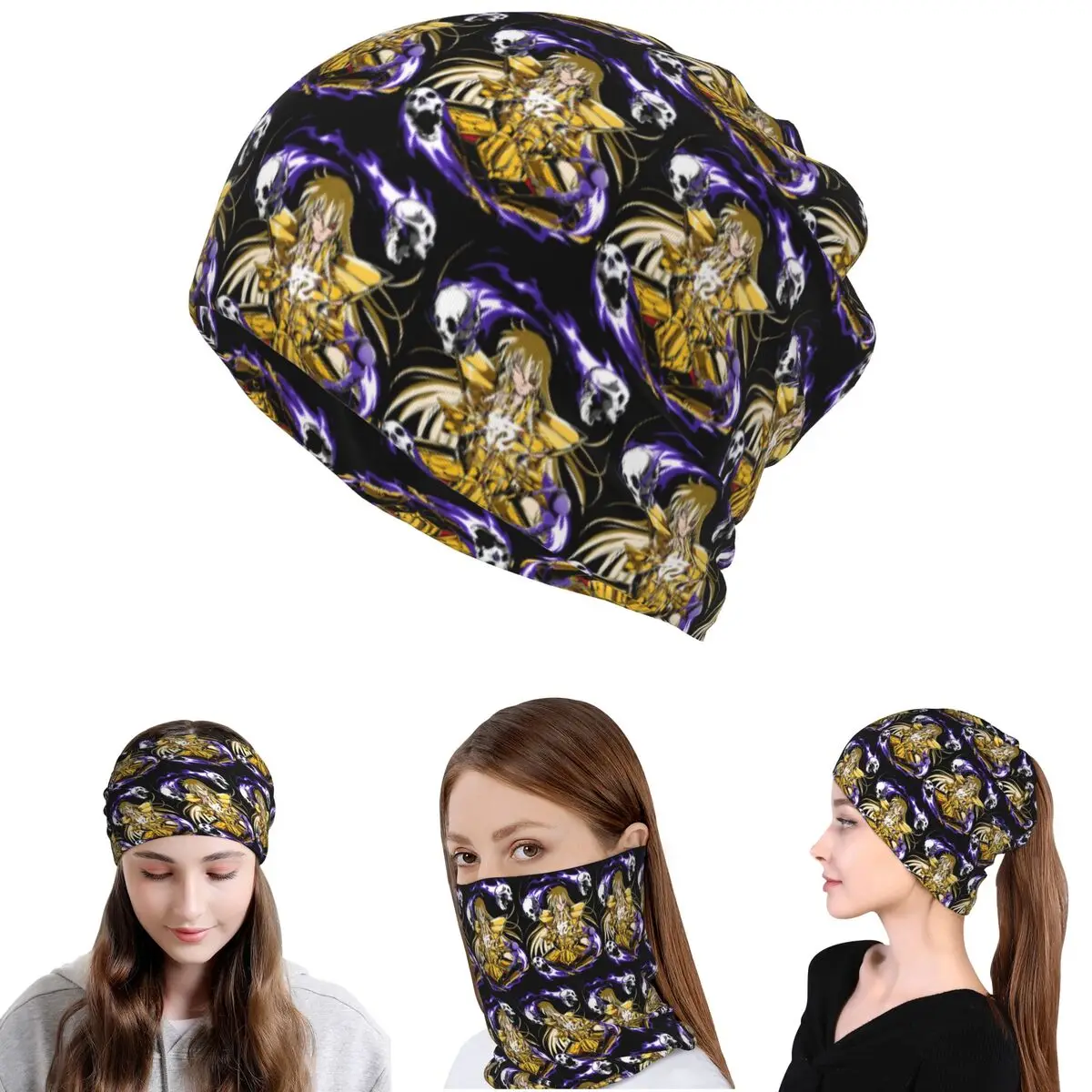 

Knights Of The Zodiac Saint Seiya Bandana Neck Gaiter Wrap Scarf Multi-use Face Mask Beanies Hat for Men Women Adult Winter