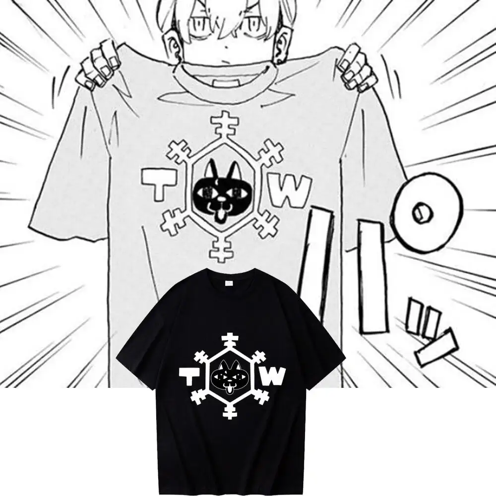 

Sanzu Haruchiyo футболка аниме хлопковая футболка с короткими рукавами Harajuku модная популярная женская и мужская летняя футболка унисекс свободные топы