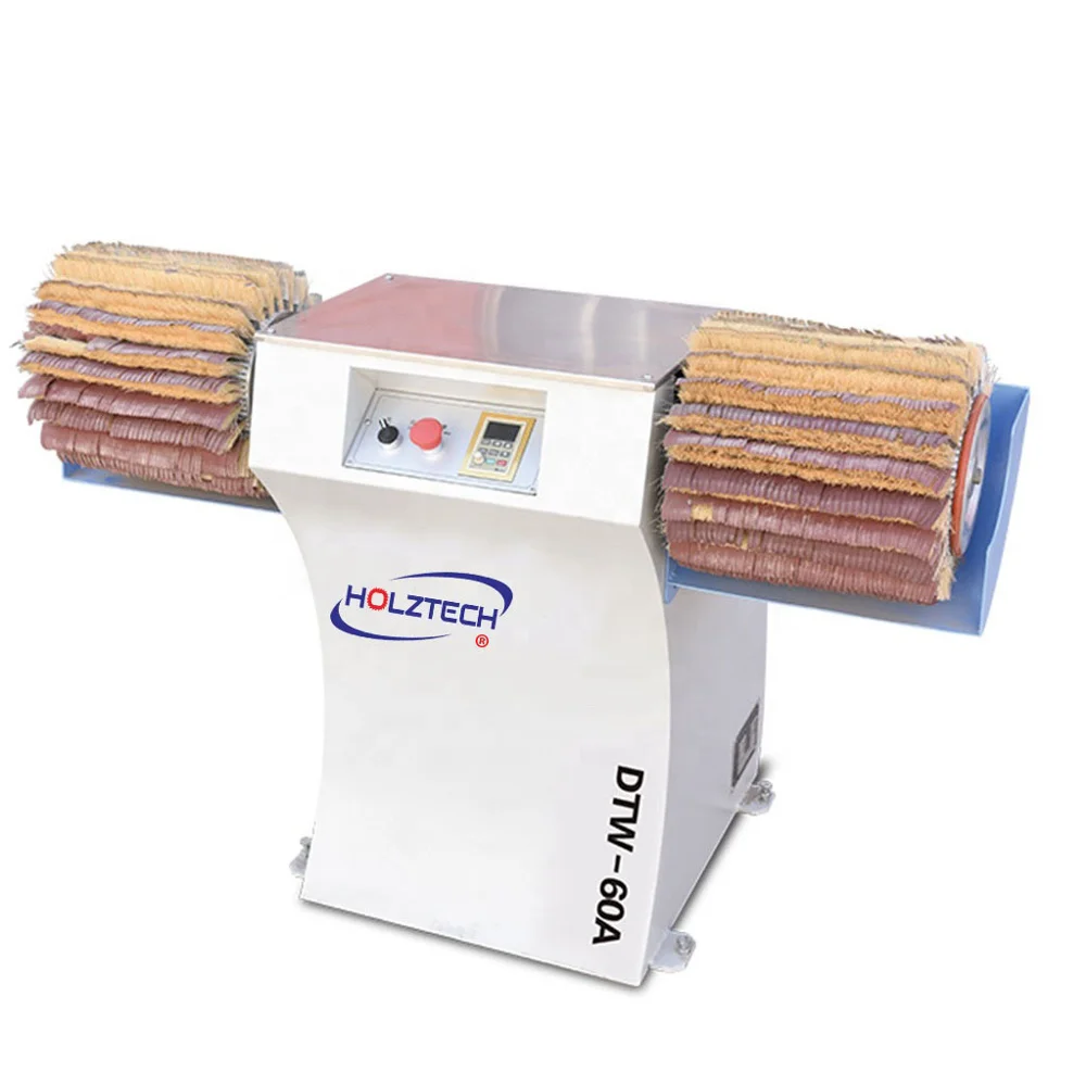 Holztech Manual Operation Handle Wooden Staircase Polish Machine Wood Furniture Legs Wood Brush Polishing Machine
