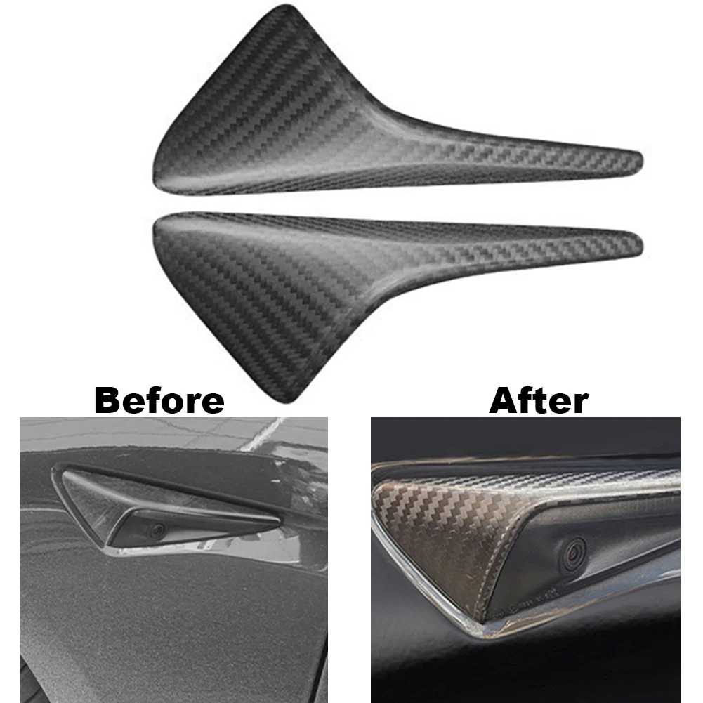 

Model 3 Camera Cover Carbon Fiber Cover Easy Installation Lightweight Carbon Fiber Perfect Fit For Tesla Model 3