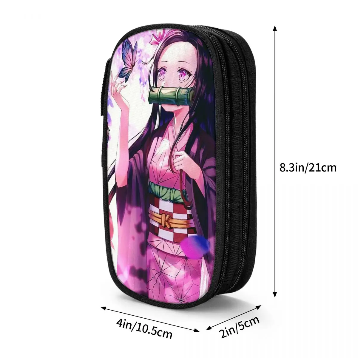 Imagem -06 - Nezuko Lápis Cases Diversão Anime Demônio Slayer Caneta Titular Bolsas Meninas Meninos Grande Capacidade Estudantes Escola Cosméticos Pencilcases