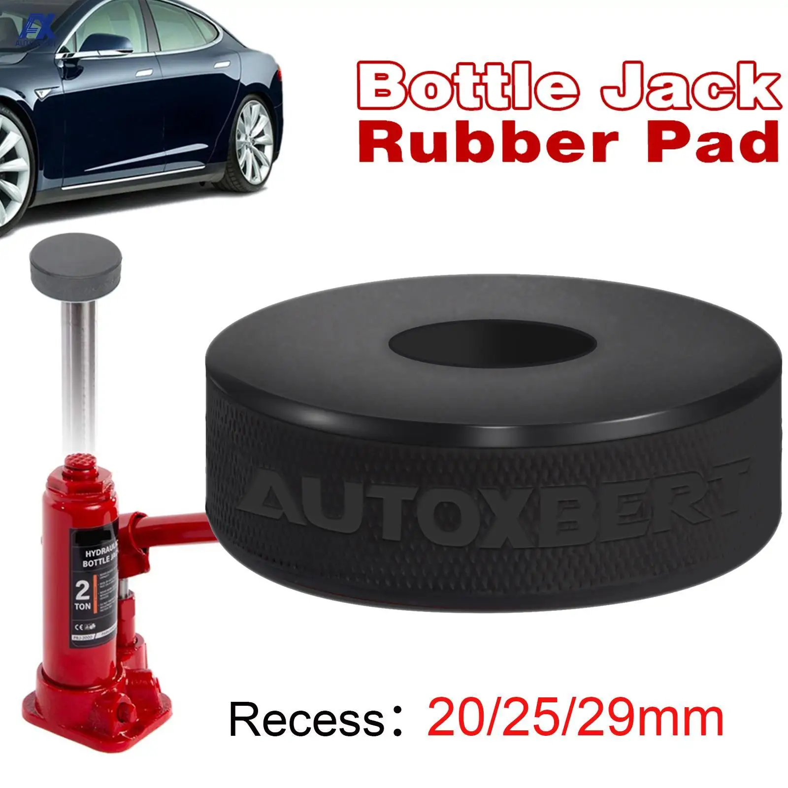 Rubber Bottle Jack Pad Support Point Adapter Jacking Car Removal Repair Tool For 2 Ton Bottle Jacks Auto Accessories 60x20mm