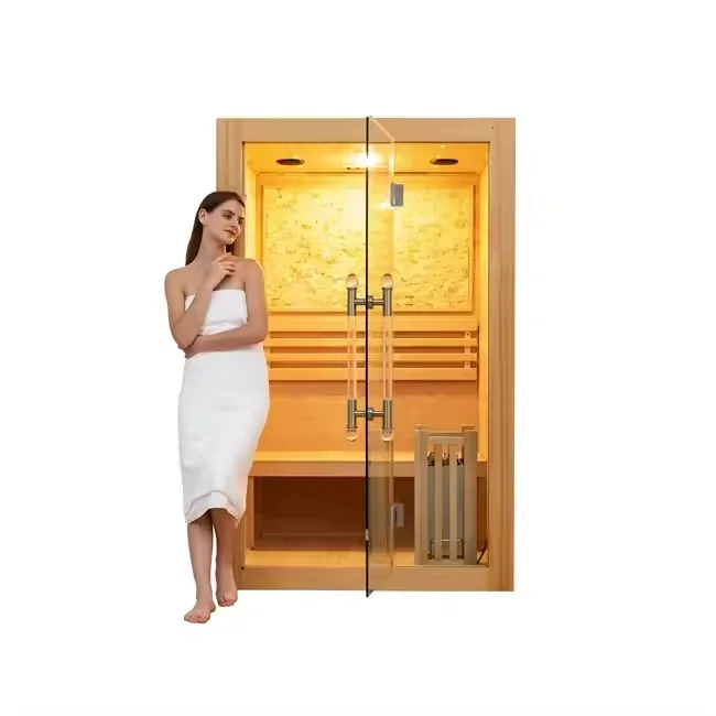 4 Person Indoor Use Solid Wood Portable Dry Steam Traditional Sauna Room