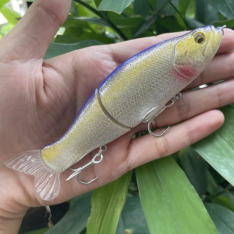 Swimbait-Angelköder 135mm 31g Mehrteiliger Langsam Sinkender Köder Wobbler Künstlicher Harter Köder für Bass, Hecht und Meeresfischerei