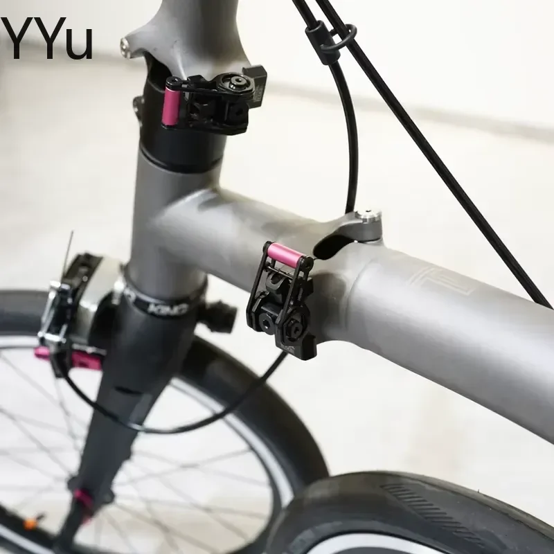 for Brompton Bike Titanium Hinge Clips Foldable Quick Release Clamp for A C P T Line Switching Faucet C Buckle Folding - view 6