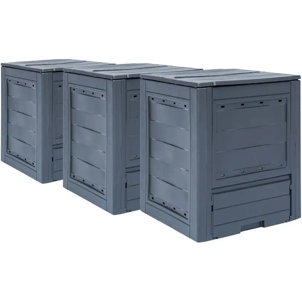 

Plastic Garden Composter 23.6 x 23.6 x 28.7 Inches 3-Piece Set Large Capacity 780 Gallons for Outdoor Waste Management Durable U