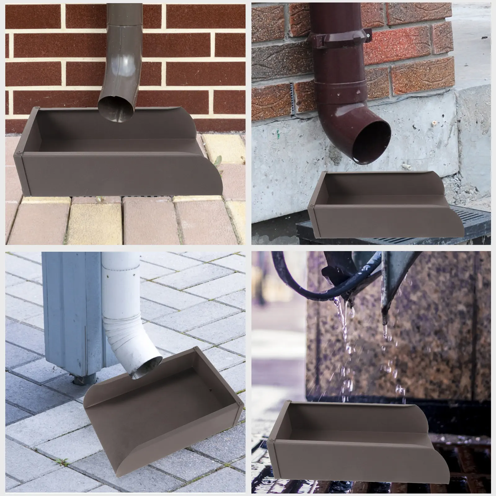 Aluminum Alloy Downspout Splash Block – Anti-Slip Rain Gutter Guard for Outdoor Drainage