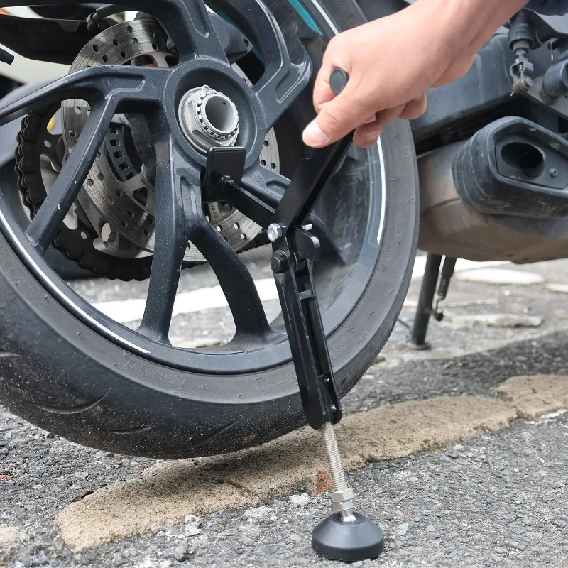 

Портативная подставка для подъема заднего колеса мотоцикла, регулируемая по высоте подставка для паддока для очистки маятника, обслуживания цепи для тяжелых условий эксплуатации