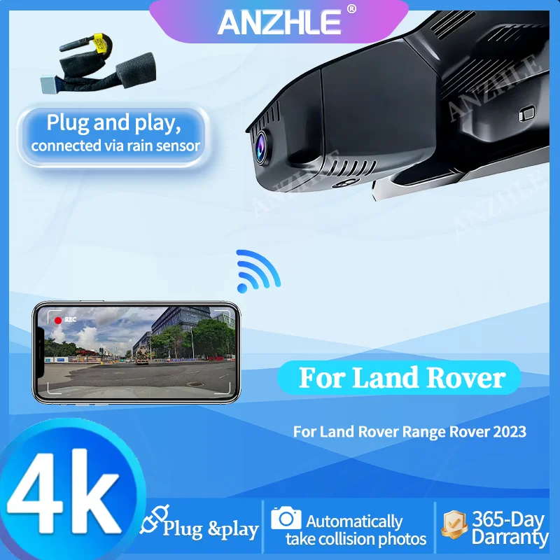 ANZHLE 4K DVR Dash Camera For Land Rover Range Rover2023 OEM Car Sony Lens Video Recorder Recording