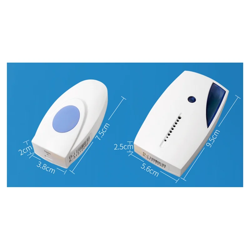 AA60-รีโมทคอนโทรลไร้สาย Doorbell พร้อมไฟ LED สําหรับ Home Office ประตู Bell System Security