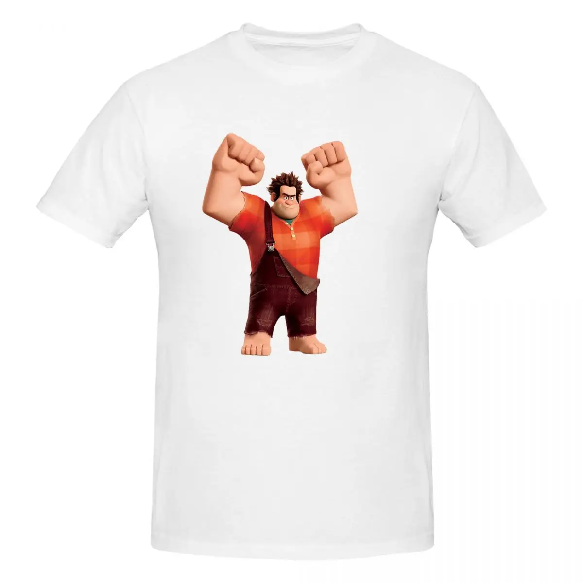 Wreck-It Ralph T-Shirt for Men Cotton Oversized T Shirts Men's Tees Short Crew Neck Summer Clothes Tops S-6XL