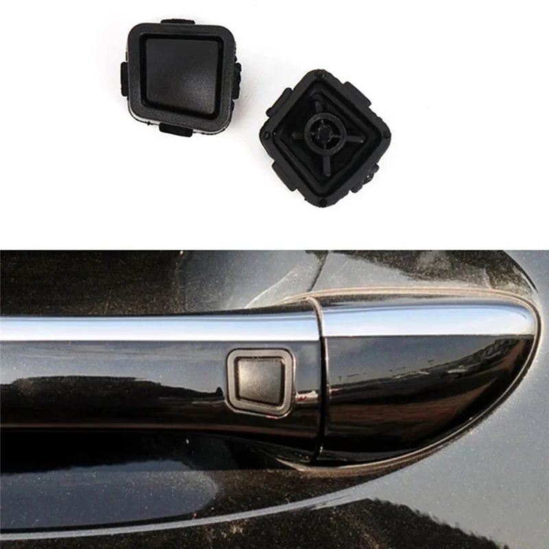 AB56-2Pcs مقبض الباب الخارجي أزرار غطاء بدون مفتاح الذهاب صالح ل W211 C209 W219 W251