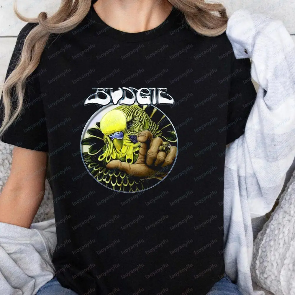 Budgie Band - Tiger Skin Band Casual Trendy Multi-Purpose Short-Sleeved T-Shirt for Both Men and Women with Round Neck