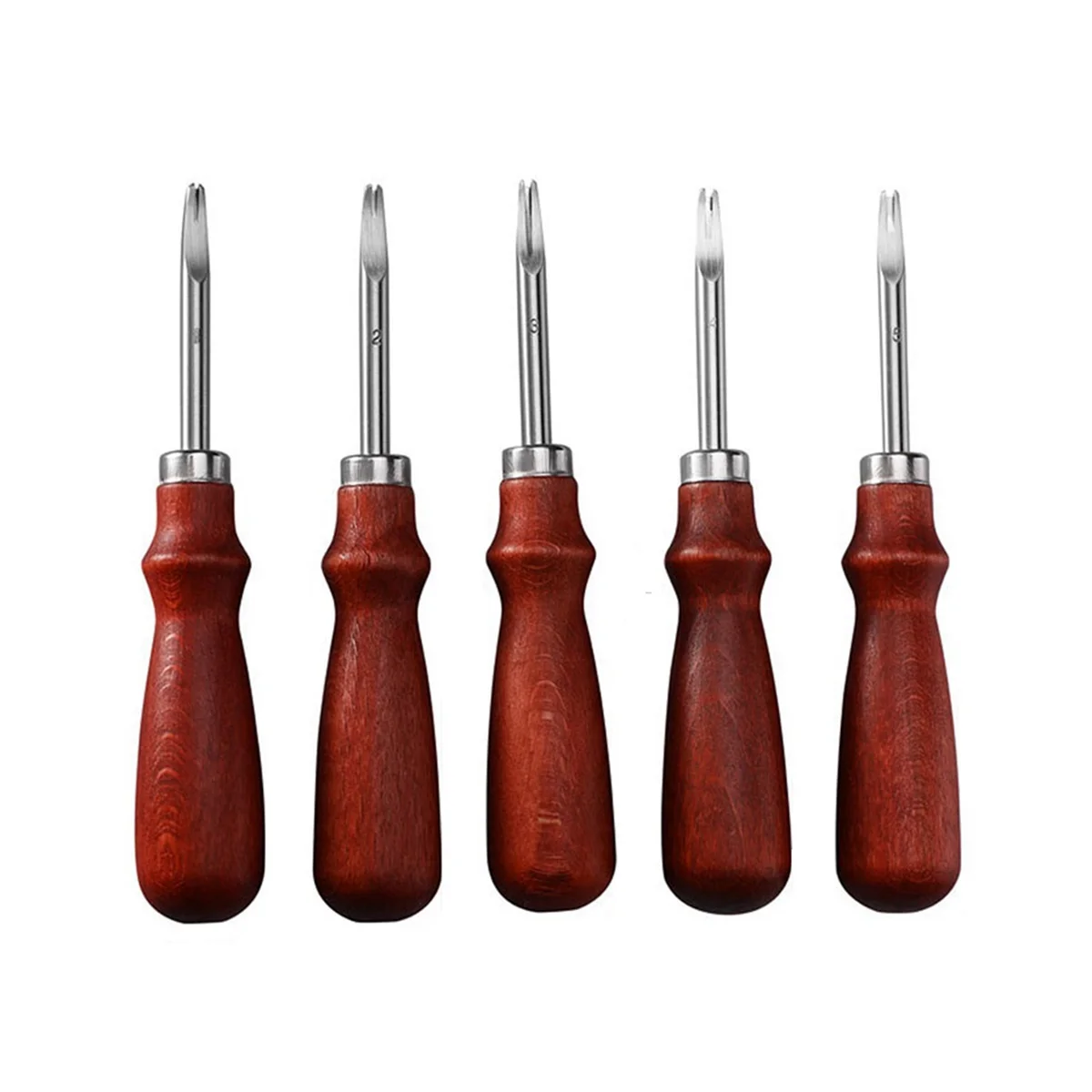 

5 Beech Handle Leather Edger Hand DIY Leather Carving Tools Chamfering Shovel Edge Thinning