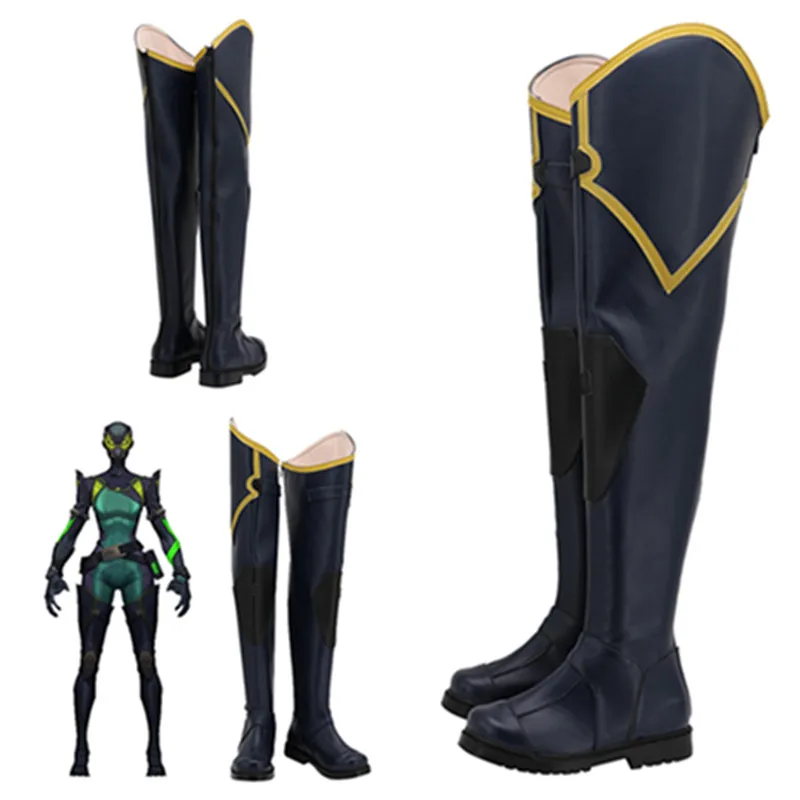 Valorant Viper Cosplay Schuhe Stiefel Erwachsenen Fantasie Halloween Kostüme Zubehör nach Maß