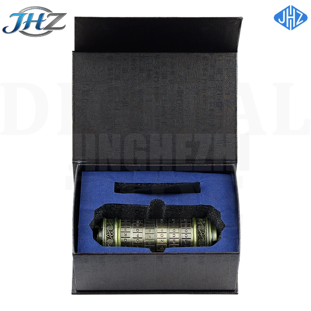 

JHZ forCode Toys Metal Cryptex Locks Da Vinci Educational Toys Valentine'S Day Gift Wedding Gifts Mother'S Day Letter Password E