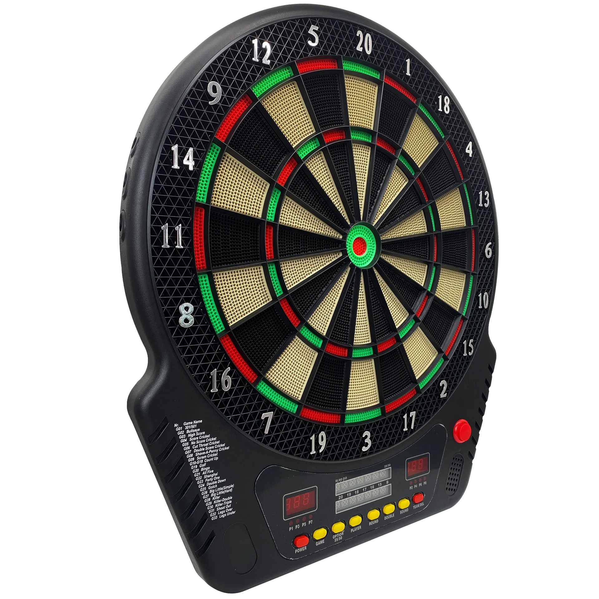

202644 cm Large PP Material Electronic Dartboard Set 6 Darts-Voice Scoring LED Display for Adults Kids Customized