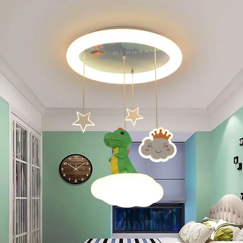 

Children's room boy bedroom light cartoon dinosaur paradise girl room light creative dragon master eye protection chandelier