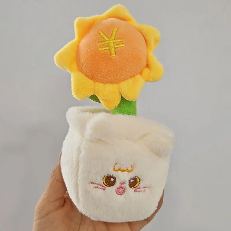 Pendentif Panda en pot créatif, jouet en peluche, lapin, chat, poupée, sac, porte-clés